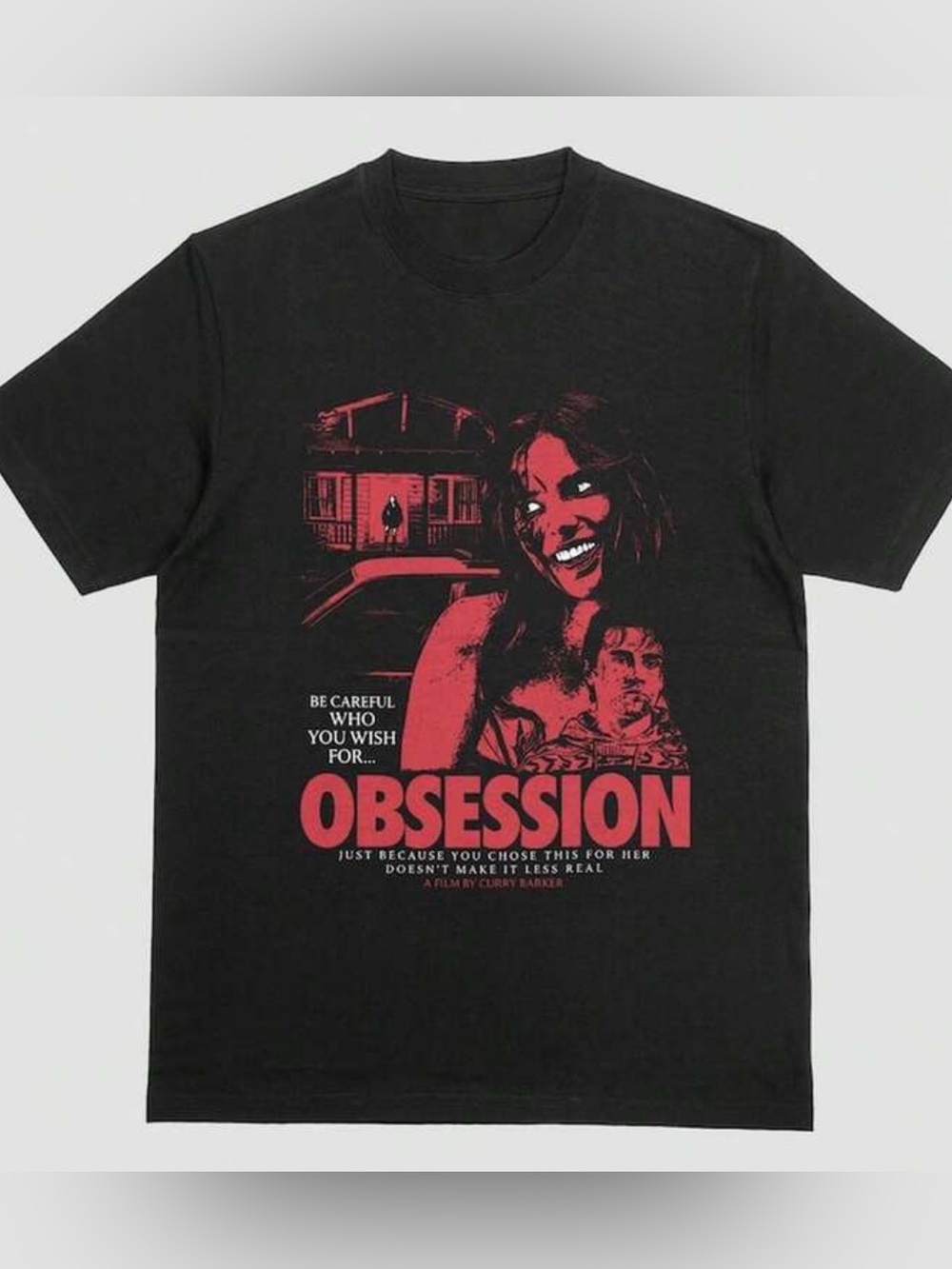 Classic Obsession Movie Graphic Tee - Black & Red Retro Gift for Fan